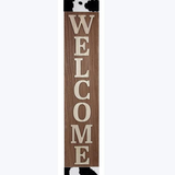 Country Wood Door Leaner - Welcome