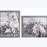 3D Horse Wood Wall Art Assorted