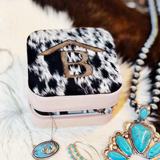Cowhide Jewely Travel Case