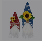 Wood Garden Gnome 2pc Set