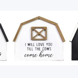 Wood Tabletop Barn Sign 3 assorted