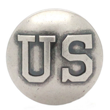 US Logo Concho Antique Nickel Screw Back 1-1/4"