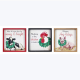 Wood Country Christmas Barn Animal Signs