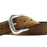 Mens Distressed Brown Western Belt
