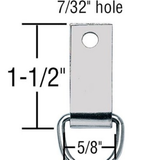 Concho Tie Saddle D-Ring with Clip 7936
