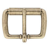 #50 Antique Nickel Roller Belt Buckle 1 1/2"
