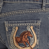 Girls Horse Emblem Jeans