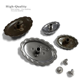 3/4" X 1-1/8" Southwestern Turq Scalloped Oval Concho Screwback