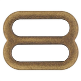 Tri Slide For Adjustable Straps Antique Brass 1"