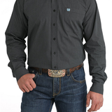 Mens Geometric Print L/S Western Shirt