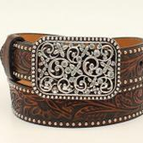 Ariat Girls Belt Embossed Floral w/Buckle
