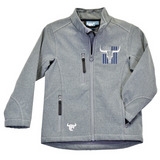 Youth Skull Flag Poly Shell Jacket - Grey