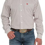 Mens Cinch Geometric Print Western Shirt