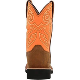 Kids Youth 8" Western Brown and Orange