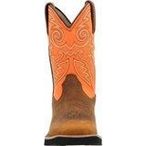 Kids Youth 8" Western Brown and Orange