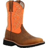 Kids Youth 8" Western Brown and Orange