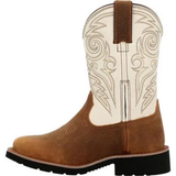 Kids Youth 8" Western  Brown and Bone