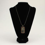 Silver Strike Mens Necklace 24in USA Flag