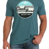 Mens S/S Cinch Brand T-Shirt - Blue