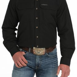 Mens L/S Arenaflex Ripstop Western Shirt - Black