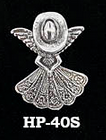 Western Angel Hat Pin Silver