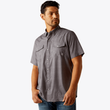 Mens VentTEK Western Fitted Snap Shirt - Grey