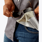 Mens VentTEK Western Fitted Snap Shirt - Grey