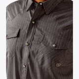 Mens VentTEK Western Fitted Snap Shirt - Grey