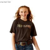 Girls Ariat Yee Haw Twist T Shirt