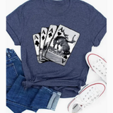 Rodeo Bronc Playing Cards Western Unisex Short Sleeve