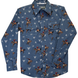 Youth Vintage Bronc L/S Print Shirt