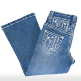 Infant/Toddler Horse Aztec Yoke Jean - Medium/Wash