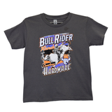 Youth Bull Rider Ranch S/S Tee - Charcoal