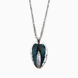 Angel Wings Believe Silver Plate 33" Chain Necklace