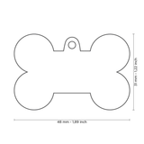 XL Aluminum Bone Tag