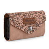 Wrangler Floral Tooled Wallet Card Holder