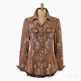 Womens Sandwash Floral Tunic Shirt