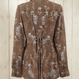 Womens Sandwash Floral Tunic Shirt