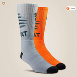 Patriot Graphic Crew Work Sock 2 Pair Multi Color Pack