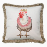Watercolor Chicken Pillow