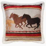 Running Horse Plush Sherpa Pillow