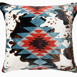 Plush Sherpa Pillow Southwest Cowhide