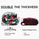 Southwest Cowhide Plush Sherpa Throw