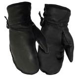 Premium Deer Leather Mitten Black