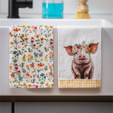 Petal Plow Kitchen Towel Farm Animal Tea Towel Set