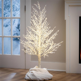 48" LED Woodland Storybook Tree White Berry