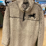 Embroidered Galloping Horse Pullover