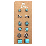 Western 6 Pair Dainty Post Earring Set