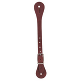 Adult Spur Straps Burgundy Latigo