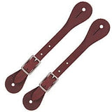 Adult Spur Straps Burgundy Latigo
